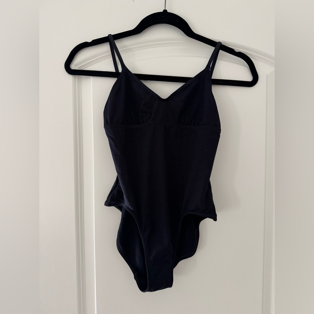 Bondi Born black, classic one piece swimsuit.